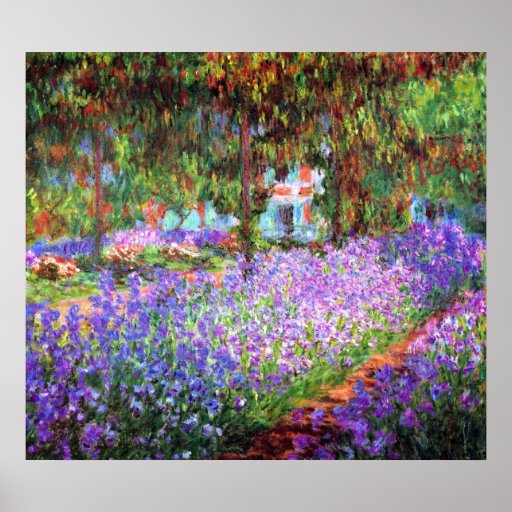 O jardim do artista em Giverny, Claude Monet Impressão