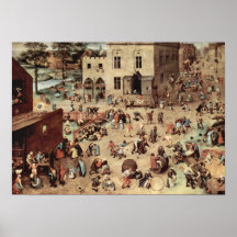 O jogo das Bruegel-Crianças de Pieter Posteres