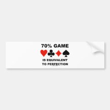 O jogo de 70% é equivalente à perfeição (os ternos adesivos