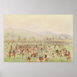 O jogo de bola indiano, c.1832 pôsteres