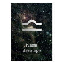 O Libra escala o marcador do universo do sinal da  Cartões De Visita