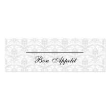 O lugar personalizado da mesa carda o damasco de A Cartao De Visita