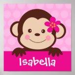 O macaco do bebê personalizou as meninas conhecida