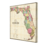 O mapa novo Drew do estado do Flórida Impressão De Canvas Envolvida