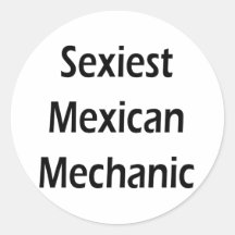 O mecânico mexicano o mais "sexy" adesivo em formato redondo