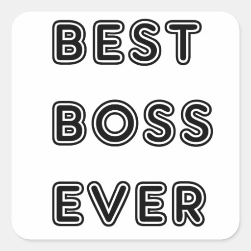 O melhor chefe nunca adesivo quadrado