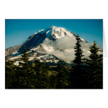 O Monte Rainier no pico de Tolmie Cartao