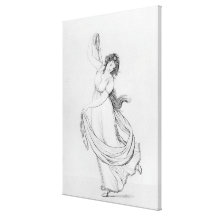 O musa da dança, placa VI 'da senhora Hamilton Impressão Em Tela Canvas