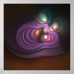 O ninho do pássaro roxo, poster abstrato artístico