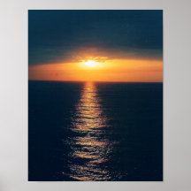 O oceano Por do sol-Adiciona o texto Impressão