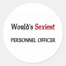 O oficial de pessoais o mais "sexy" do mundo adesivo redondo