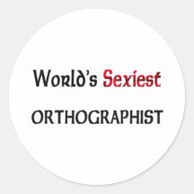 O Orthographist o mais "sexy" do mundo Adesivos Em Formato Redondos