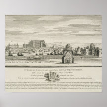 O palácio e a peça de St James da cidade de Westmi Pôsteres