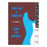 O partido gosta de um Rockstar azul Convite Personalizado