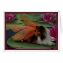 O pensamento feericamente de Sheltie de você carda Cartao