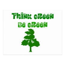 O pense verde seja cartão verde cartao postal