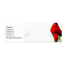 O perfil vermelho Card2 dos calçados Cartões De Visitas