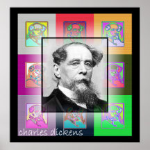 O pop art Charles Dickens Impressão