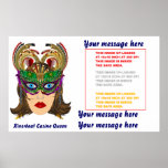 O poster 60" do carnaval x 38" personaliza notas d