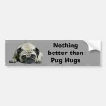 O Pug nada melhor do que o Pug abraça o autocolant Adesivo