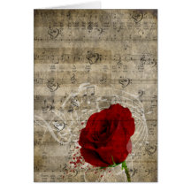 O redemoinho bonito das notas da música da rosa ve cartões