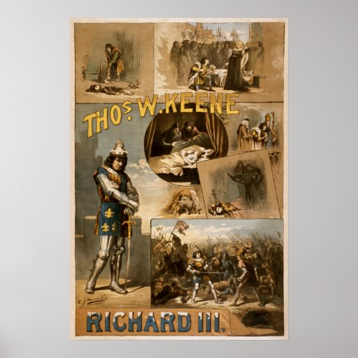 O Richard III de William Shakespeare que anunciam Poster