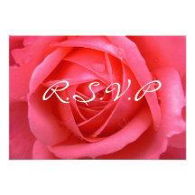 O rosa RSVP do rosa personalizou cartões cor-de-ro Convite Personalizados