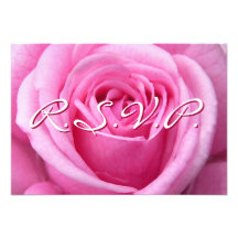 O rosa RSVP do rosa personalizou cartões cor-de-ro Convites