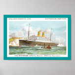 O Rotterdam da linha de Holland América de 1908 Poster