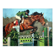 O salto do cavalo cartões postais