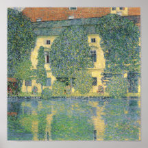 O Schloss Kammer no Attersee III, 1910 Posters