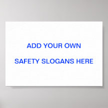 O sinal do slogan da segurança… faz seus próprios! posteres