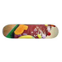 O skate colorido das crianças