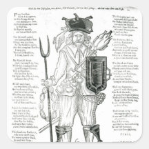 O soldado irlandês inglês, com disciplina nova adesivo