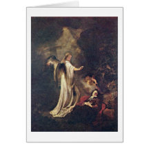 O sonho de Jacob da escada por Ferdinand Bol Cartão