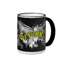 O Splatter do Grunge voa o amarelo Canecas