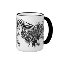 O Splatter do Grunge voa o cinza Caneca