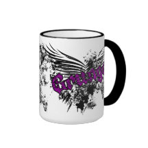 O Splatter do Grunge voa o roxo Caneca