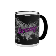 O Splatter do Grunge voa o roxo Canecas