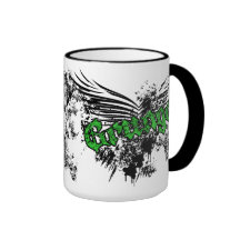 O Splatter do Grunge voa o verde Caneca