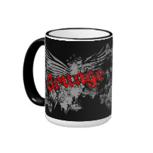 O Splatter do Grunge voa o vermelho Caneca