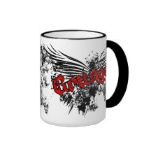 O Splatter do Grunge voa o vermelho Caneca