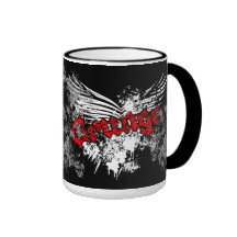 O Splatter do Grunge voa o vermelho Canecas