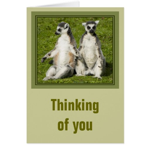 O Sr. & a Sra. Lemur Thinking de você cardam Cartao