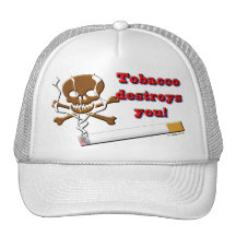 o tabaco destrói-o bonés