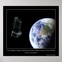 O telescópio espacial de Spitzer logo após o lança Pôsteres