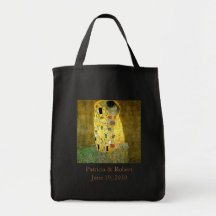 O tema do casamento do beijo bolsas de lona