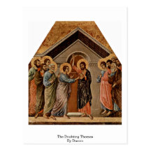 O Thomas de dúvida por Duccio Cartoes Postais