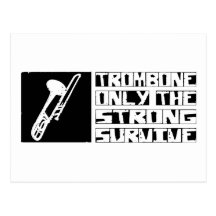 O Trombone sobrevive Cartoes Postais