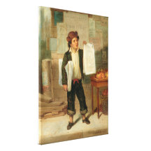 O vendedor de jornais impressão de canvas esticadas